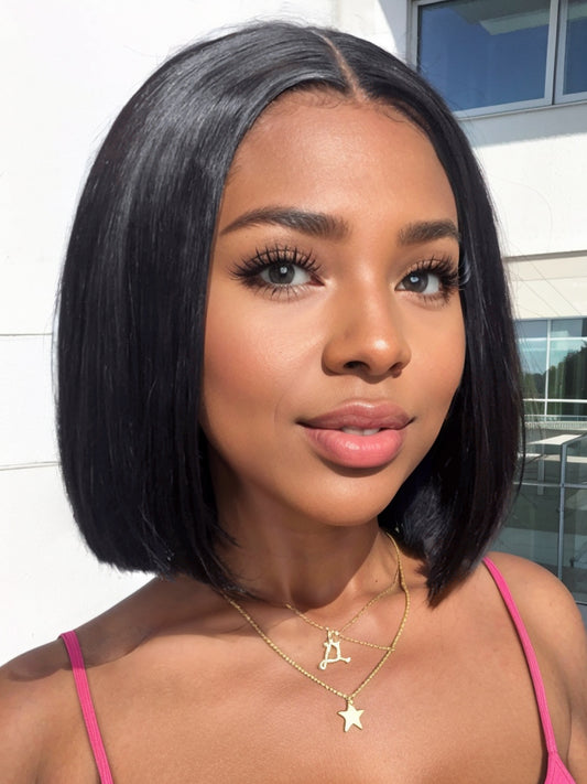 Blunt Cut Short Bob Lace Wig
